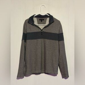 Banana Republic Quarter-Zip Gray Sweater